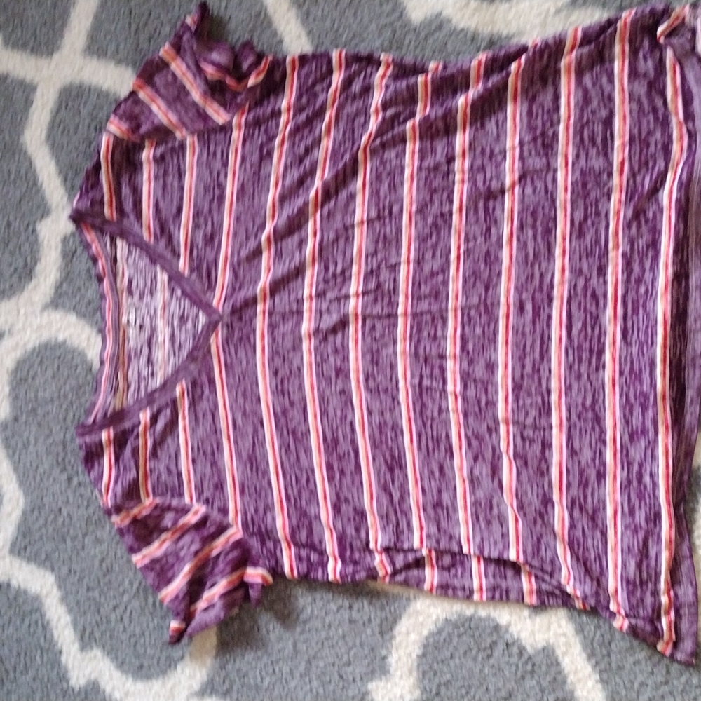 Purple striped Mudd road trip tee